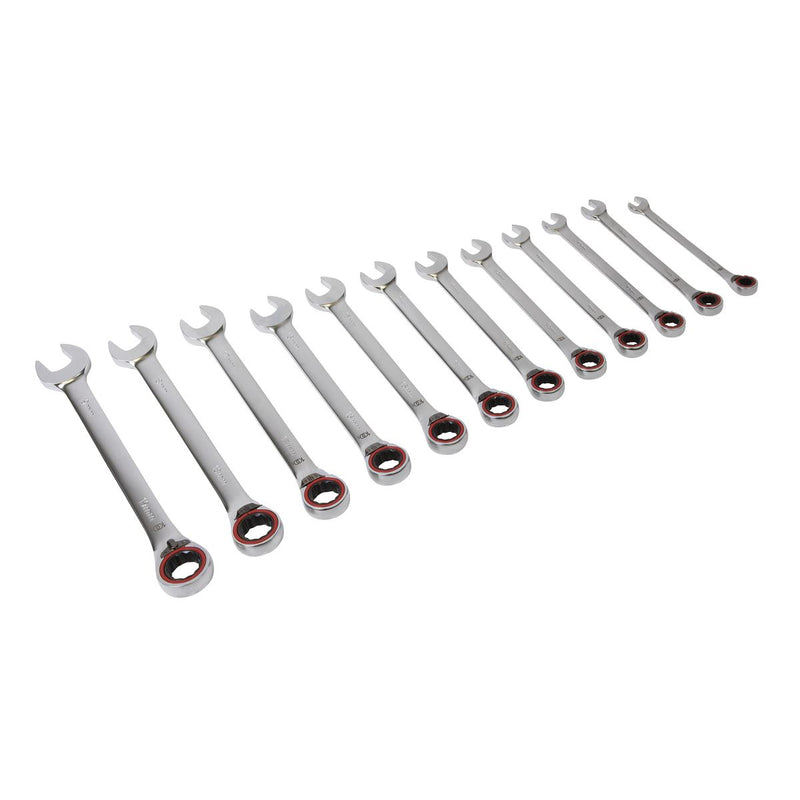 Sealey Reversible Ratchet Combination Spanner Set 12pc Metric Platinum Series Sealey - Dynamic Drive