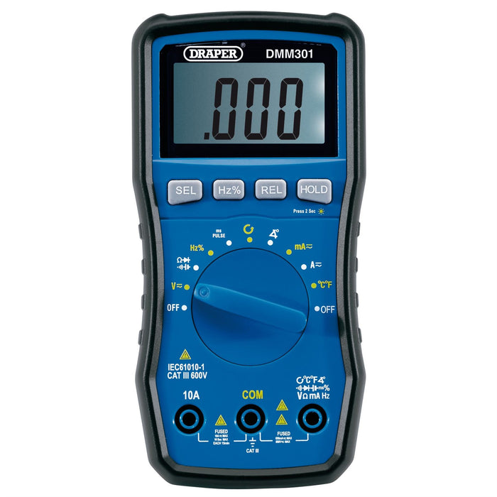 Draper Automotive Digital Multimeter, 1 x Temperature Probe, 1 x Inductive Clamp Draper - Dynamic Drive