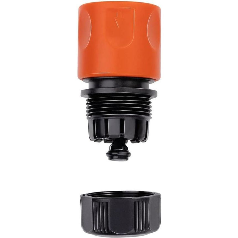 Black+Decker Garden Hose Connectors Set Of 4 - 2 X Water Stops, Spacer Elements - Black/Orange Black+Decker - Dynamic Drive