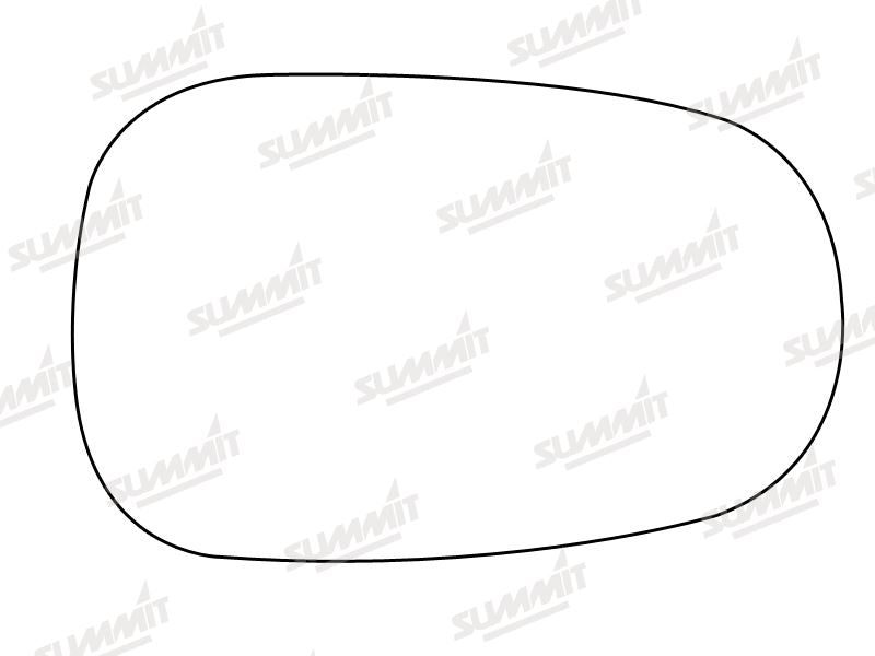 Summit Stick-On Anti Dazzle Mirror Glass fits Renault Megane LHS Summit - Dynamic Drive