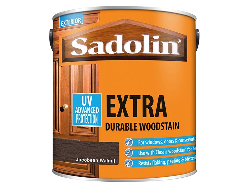 Sadolin Extra Durable Woodstain Jacobean Walnut 2.5 litre Sadolin - Dynamic Drive