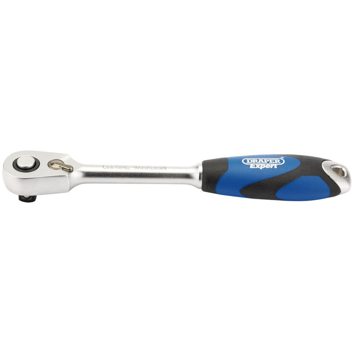 Draper 60 Tooth Micro Head Reversible Soft Grip Ratchet, 3/8" Sq. Dr. 26515 Draper - Dynamic Drive