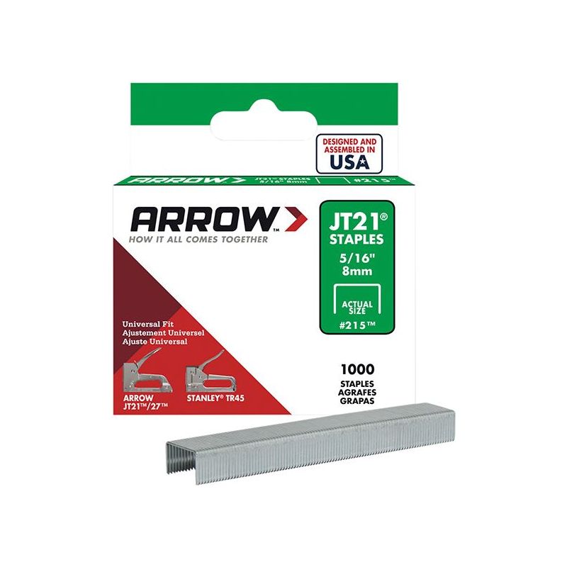 Arrow JT21 T27 Staples 8mm ( 5/16in) (Box 1000) Arrow - Dynamic Drive
