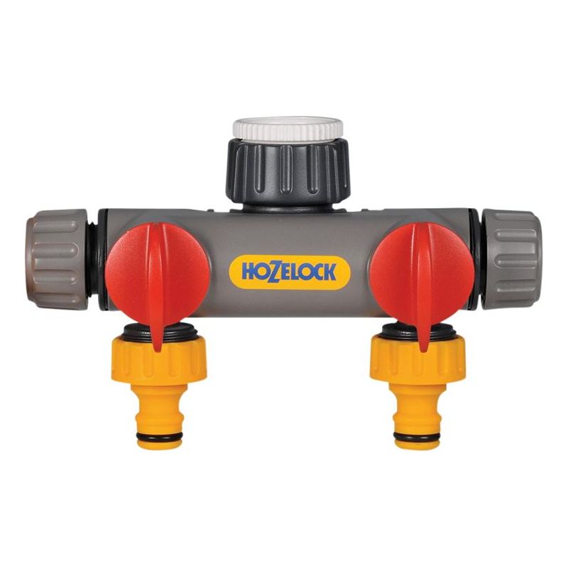 Hozelock 2252 2-Way Tap Connector 1/2 - 1in BSP Hozelock - Dynamic Drive