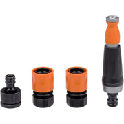 Black+Decker Garden Hose Connectors Set Of 4 - 2 X Water Stops, Spacer Elements - Black/Orange Black+Decker - Dynamic Drive