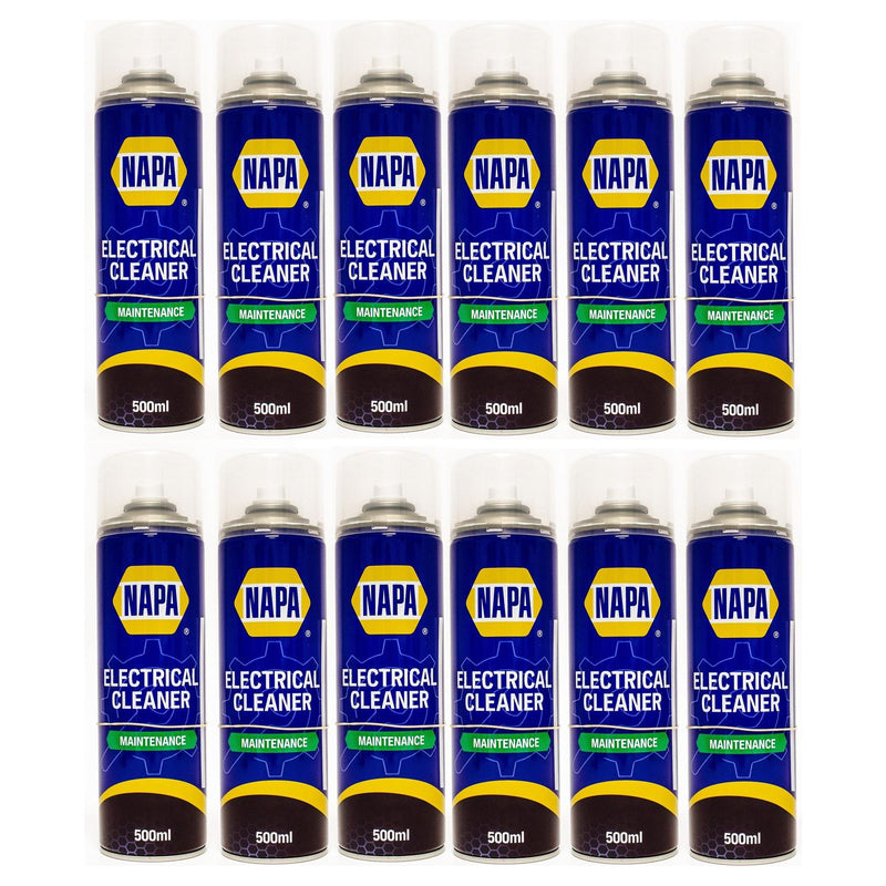 12x NAPA Electrical Contact Cleaner Switch Circuit Dirt Spray Cleaner 500ml NAPA - Dynamic Drive
