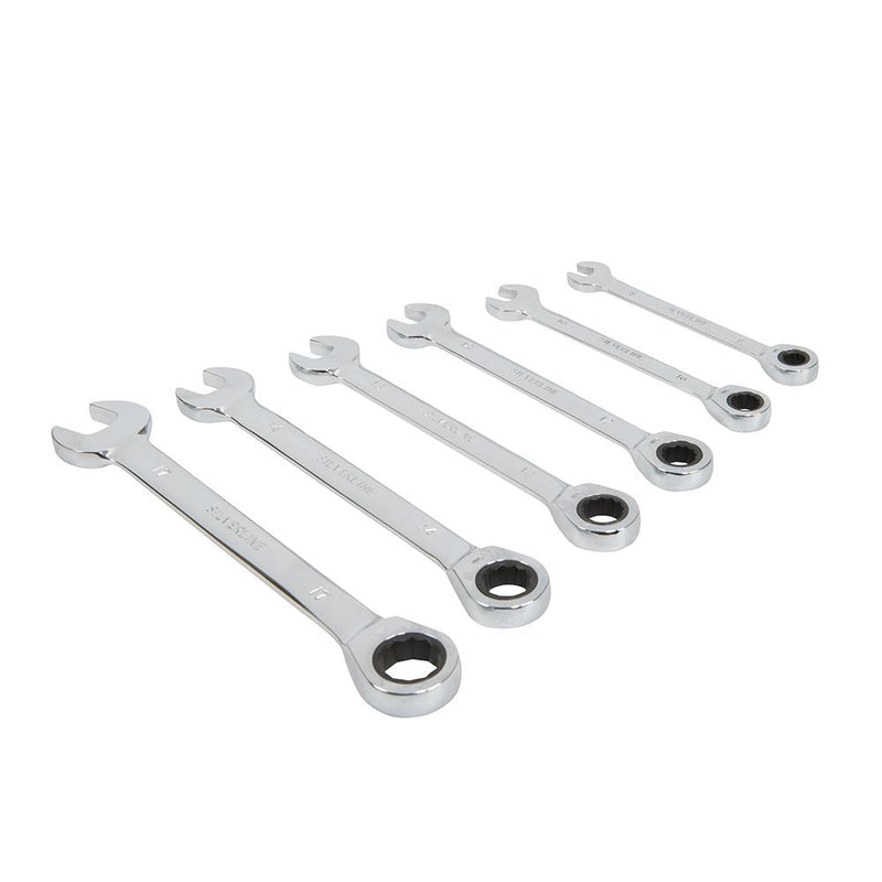Silverline Fixed Head Ratchet Spanner Set 6pce 8 - 17mm Silverline - Dynamic Drive