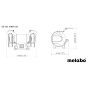 Metabo DS 150 M Bench Grinder 370W 240V Metabo - Dynamic Drive