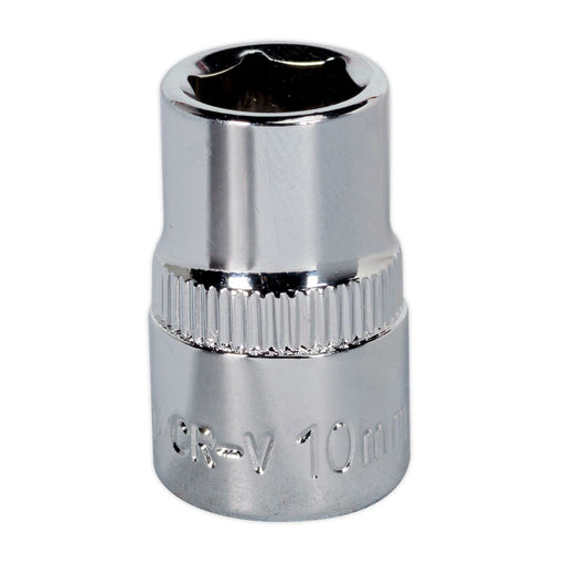 Sealey WallDrive Socket 10mm 3/8"Sq Drive Fully Polished SP3810 Sealey - Dynamic Drive