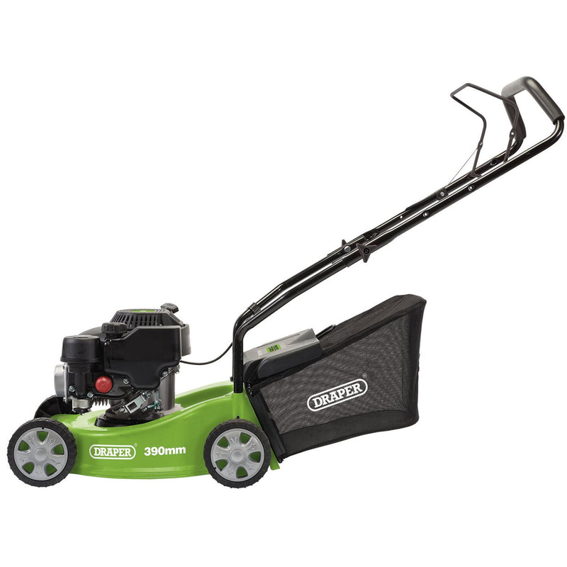 Draper Composite Deck Petrol Lawn Mower, 390mm, 132cc/3.3HP 58567 Draper - Dynamic Drive