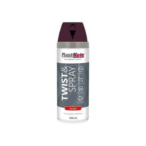 Plastikote Twist & Spray Gloss Purple Violet 400ml PlastiKote - Dynamic Drive
