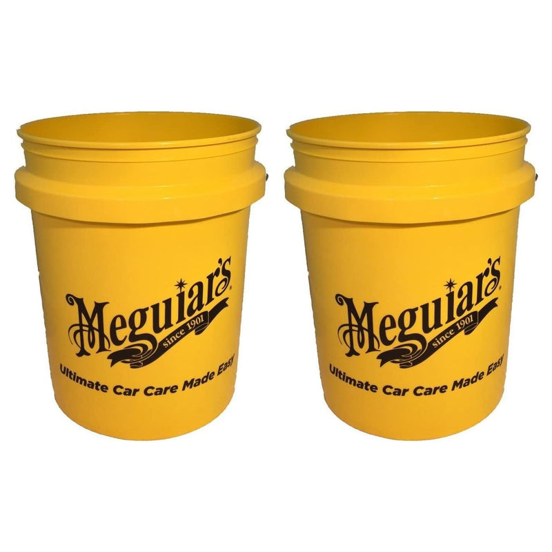 2x Meguiar's RG203 Yellow 5 US Gallon Bucket Meguiar's - Bars 4 Cars