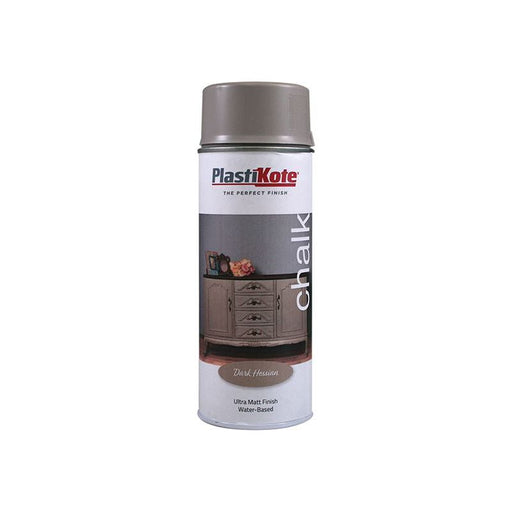 Plastikote Chalk Finish Spray Dark Hessian 400ml PlastiKote - Dynamic Drive