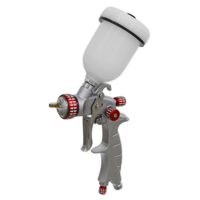Sealey Premier HVLP Gravity Feed Touch Up Spray Gun Car Paint 1mm Nozzle Set Up Sealey - Dynamic Drive