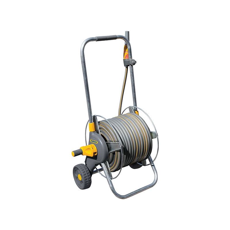 Hozelock 2436 60m Metal Pro Hose Cart & 30m of 12.5mm Hose Hozelock - Dynamic Drive