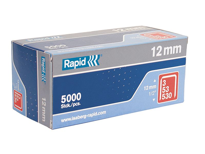 Rapid 53/12B 12mm Galvanised Staples (Box 5000) Rapid - Dynamic Drive