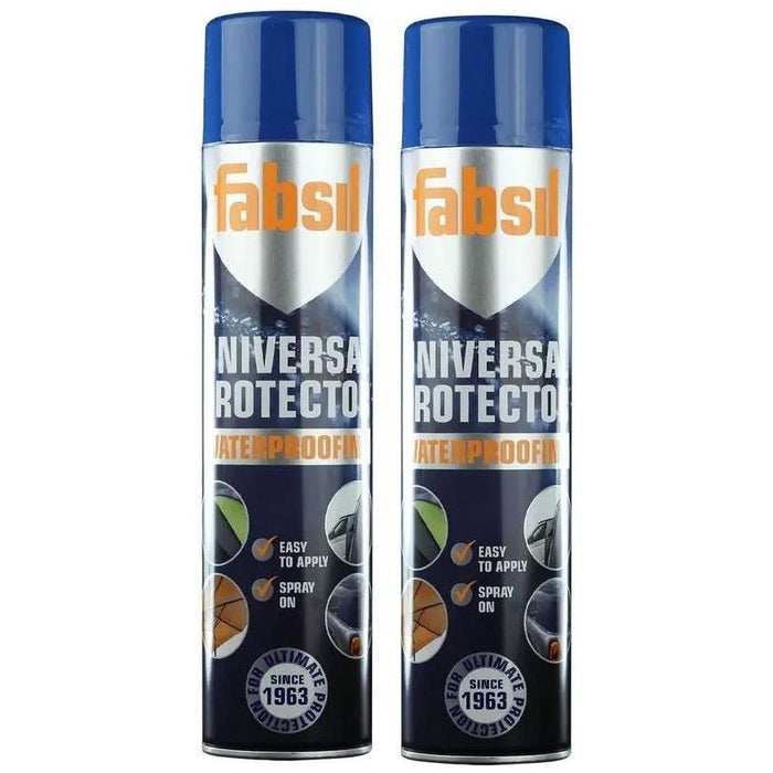 2x Grangers Fabsil Universal Aerosol Waterproofing Reproofing Spray 600ml Fabsil - Dynamic Drive