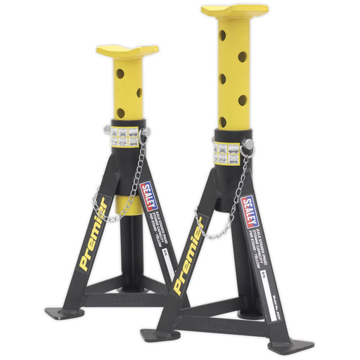 Sealey Axle Stands (Pair) 3tonne Capacity per Stand Yellow AS3Y Sealey  - Dynamic Drive