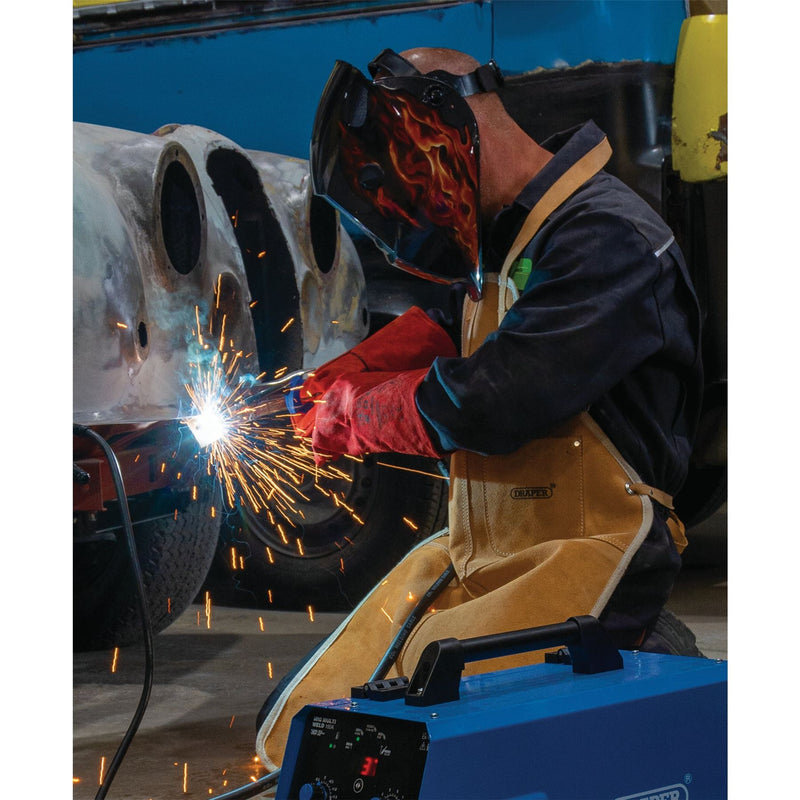 Draper Auto-Darkening Welding Helmet, Red Flames 02513 Draper - Dynamic Drive