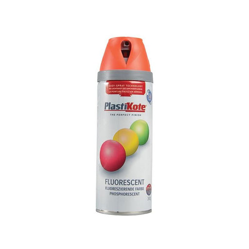 Plastikote Twist & Spray Fluorescent Orange 400ml PlastiKote - Dynamic Drive