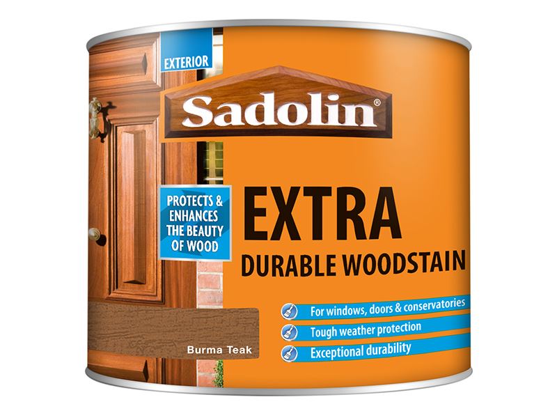 Sadolin Extra Durable Woodstain Burma Teak 500ml Sadolin - Dynamic Drive