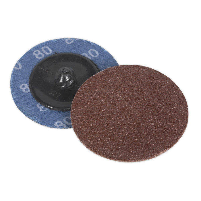 Sealey Quick-Change Sanding Disc50mm 80Grit Pack of 10 PTCQC5080 Sealey - Dynamic Drive