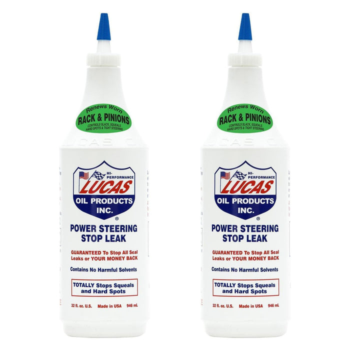 2 X Lucas Oil Power Steering Stop Leak Fix Rack/Box Fluid Seal 946Ml Lucas Oil - Dynamic Drive
