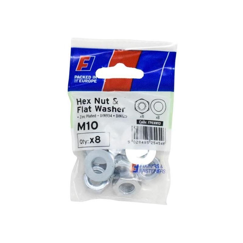 Forgefix Nut & Washer M10 ForgePack 8 ForgeFix - Dynamic Drive