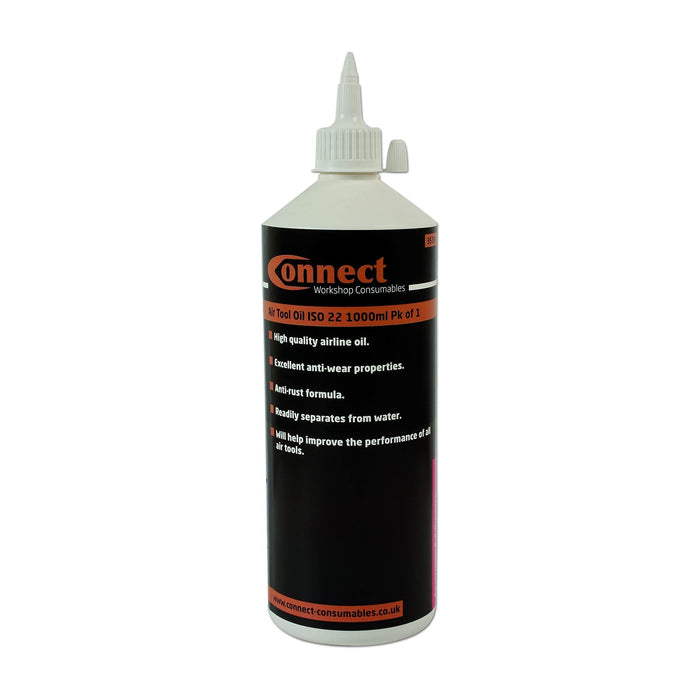 Connect Air Tool Oil ISO 22 Bottle 1L 1pc 35331 Connect - Dynamic Drive