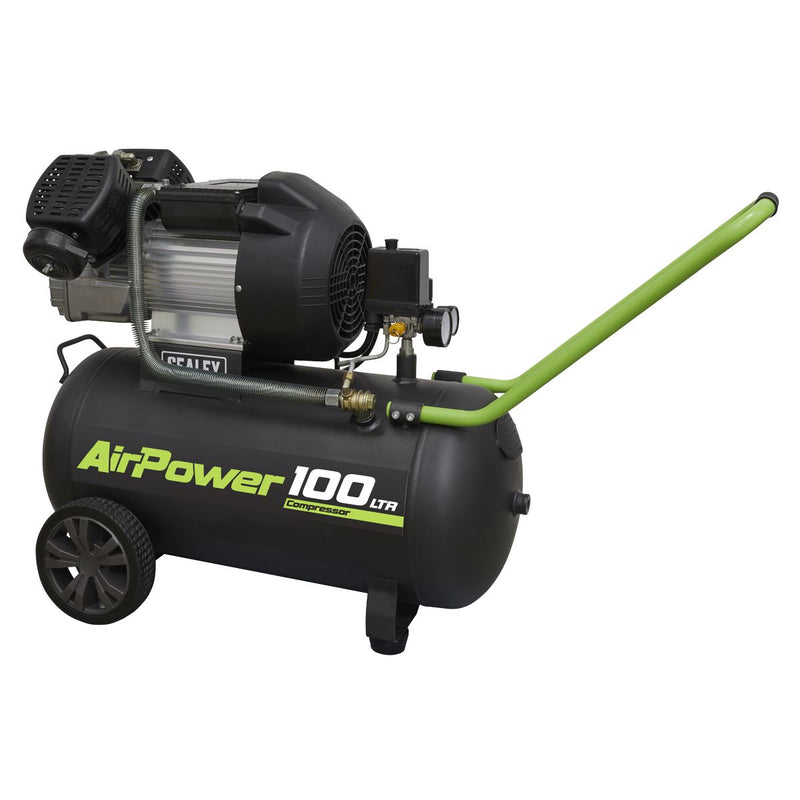 Sealey Air Compressor 100L V-Twin Direct Drive 3hp SAC10030VE Sealey - Dynamic Drive