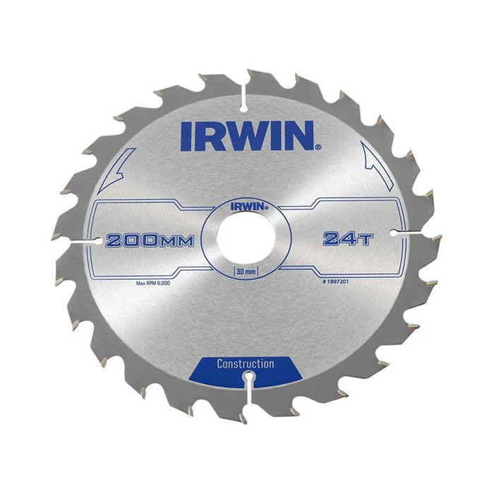 Irwin® Construction Circular Saw Blade 200 x 30mm x 24T ATB IRWIN® - Dynamic Drive