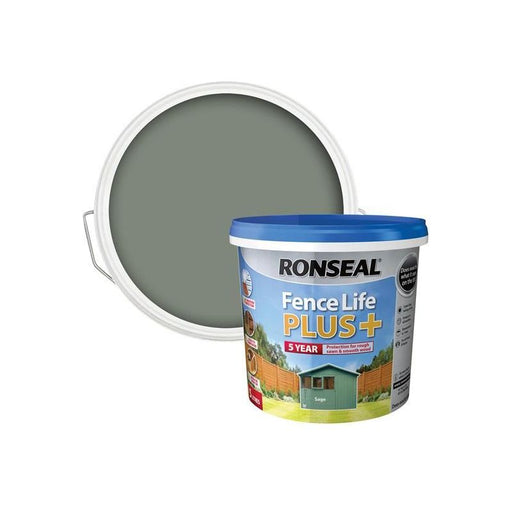 Ronseal Fence Life Plus+ Sage 5 litre Ronseal - Dynamic Drive