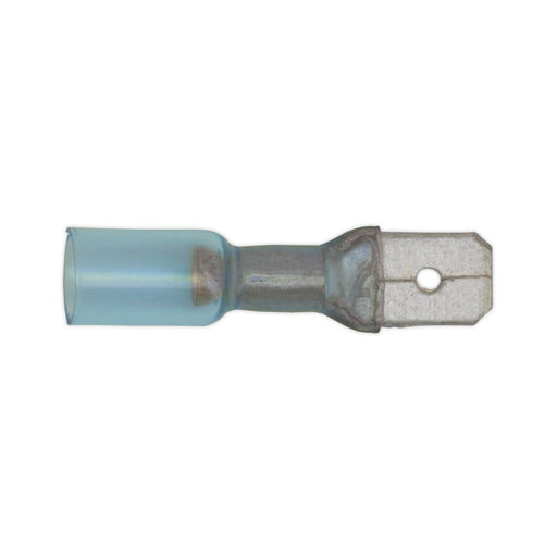 Sealey Heat Shrink Push-On Terminal 6.3mm Male Blue Pack of 25 BTSPM25 Sealey - Dynamic Drive