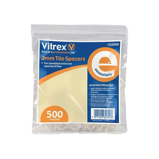 Vitrex Essential Tile Spacers 2mm (Pack 500) Vitrex - Dynamic Drive