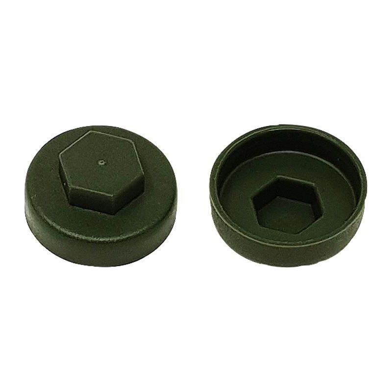 Forgefix TechFast Cover Cap Olive Green 19mm (Pack 100) ForgeFix - Dynamic Drive