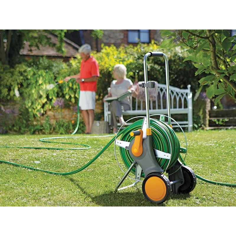 Hozelock 2460 90m Assembled Metal Hose Cart ONLY Hozelock - Dynamic Drive
