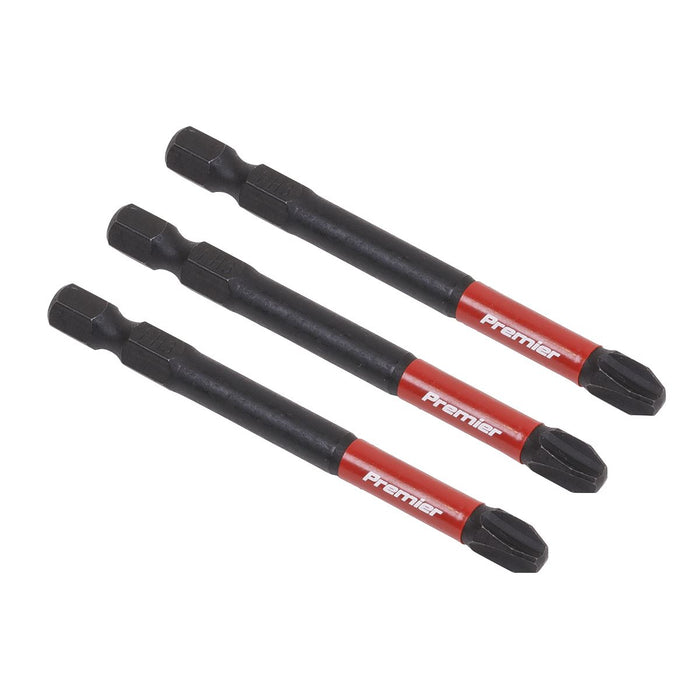 Sealey Phillips #3 Impact Power Tool Bits 75mm 3pc AK8256 Sealey - Dynamic Drive