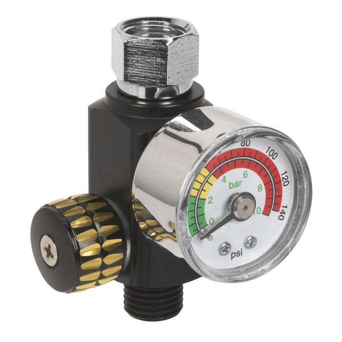 Sealey On-Gun Air Pressure Regulator/Gauge AR01 Sealey - Dynamic Drive