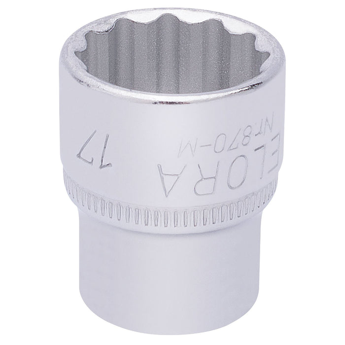 Draper Elora Bi-Hexagon Socket, 3/8" Sq. Dr., 17mm 25937 Draper - Dynamic Drive