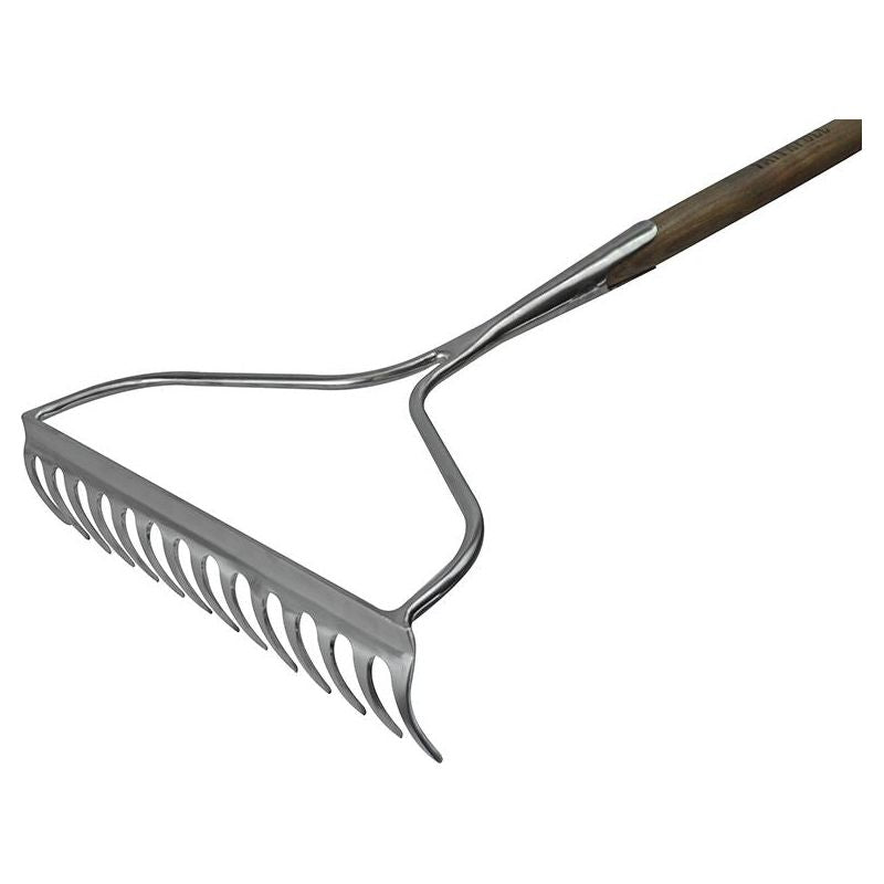 Faithfull Prestige Stainless Steel Garden Rake Ash Handle Faithfull - Dynamic Drive