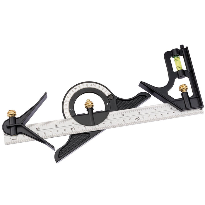 Draper Combination Square with Centre Head and Protractor, 300mm 34704 Draper - Dynamic Drive