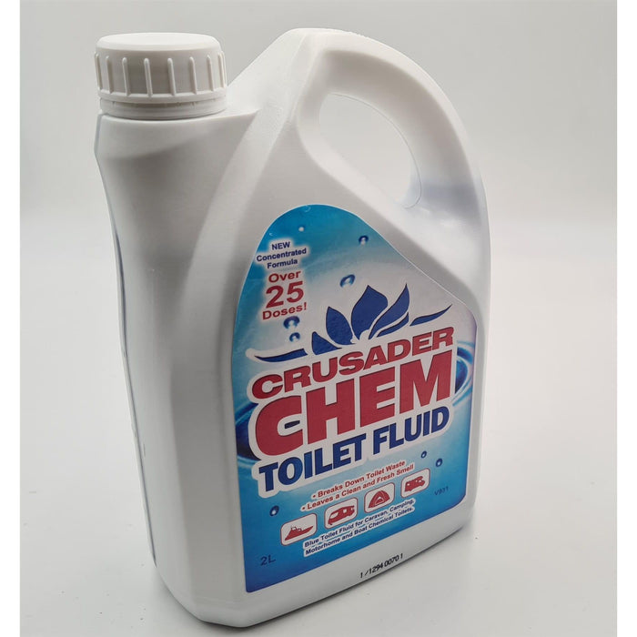 Crusader Chem Chemical Toilet Fluid & Rinse 2L Blue Crusader - Dynamic Drive