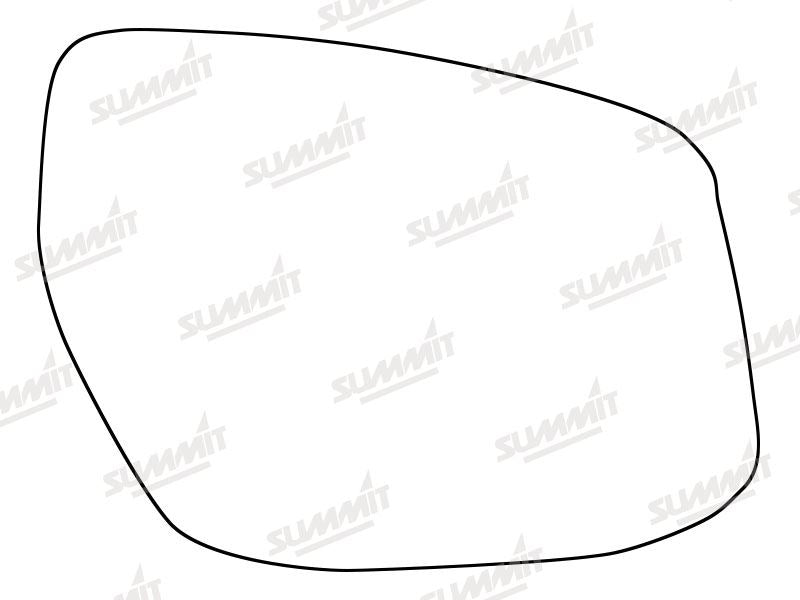 Summit Stick-On Standard Mirror Glass fits Nissan Pulsar 14 on LHS Summit - Dynamic Drive