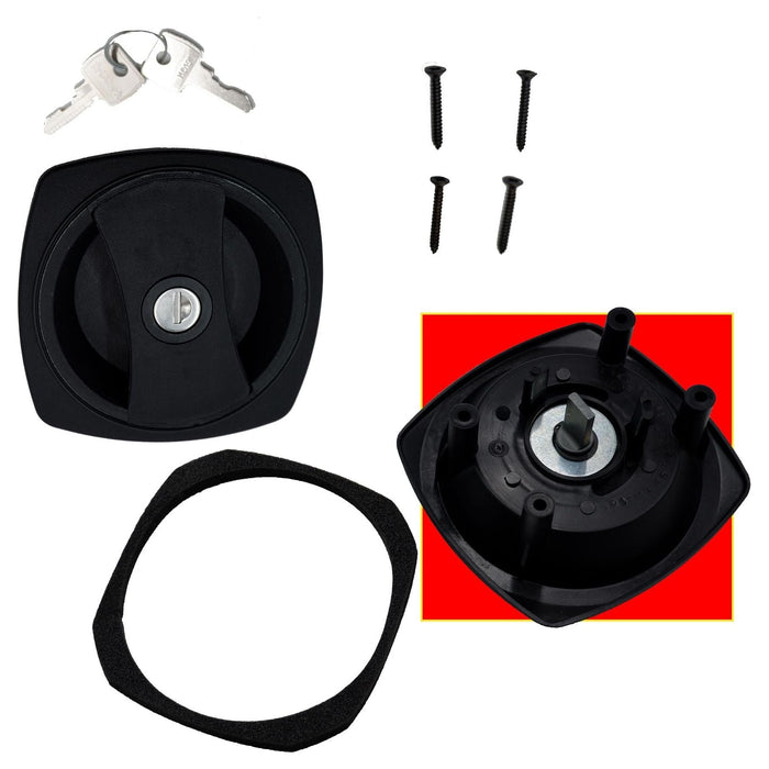 Caraloc 640 Caravan Motorhome Front Door Lock With Standard Barrel & 2 Keys Crusader - Dynamic Drive