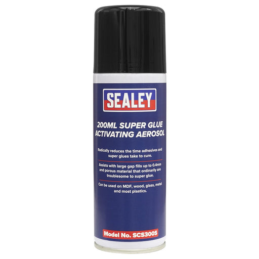 Sealey Super Glue Activating Aerosol 200ml SCS300S Sealey - Dynamic Drive