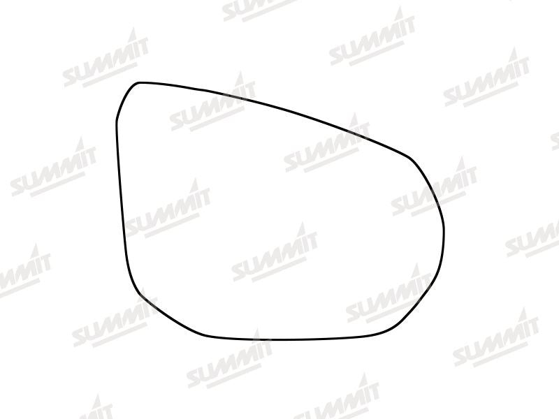 Summit Stick-On Aspheric Mirror Glass fits Audi Q2 16 on RHS Summit - Dynamic Drive