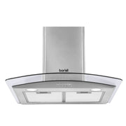 Baridi Curved Glass Cooker Hood Carbon Filters & LED Lights 60cm Stainless Steel Baridi - Dynamic Drive