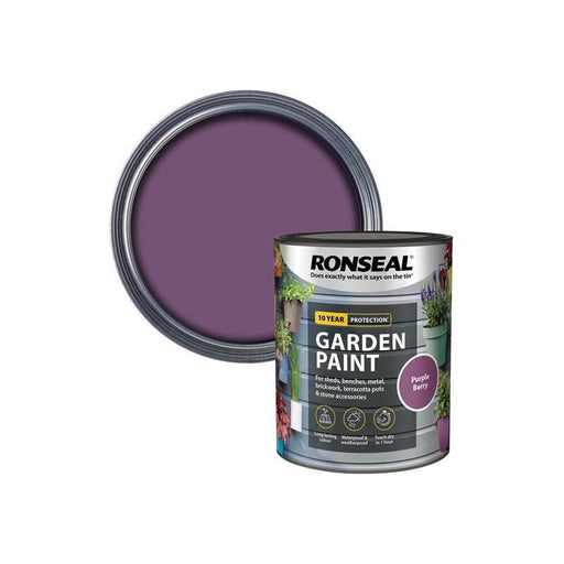 Ronseal Garden Paint Purple Berry 750ml Ronseal - Dynamic Drive