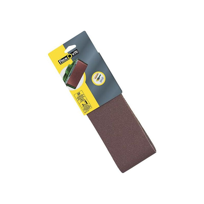 Flexovit Cloth Sanding Belt 560 x 100mm Medium 80G Pack of 2 Flexovit - Dynamic Drive