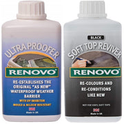 Renovo Soft Top Canvas Reviver "Black" & Waterproofer - 2 x 500ml Renovo  - Dynamic Drive